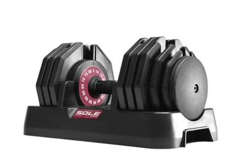 SOLE Fitness SW180 Adjustable Dumbbells Black/Red
