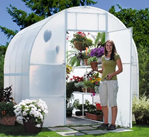 Solexx Gardeners Oasis Greenhouse 3.5MM Deluxe 8’x8’x8′ White