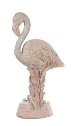SOLID ROCK STONE WORKS 45″ Flamingo Concrete Statue Brick
