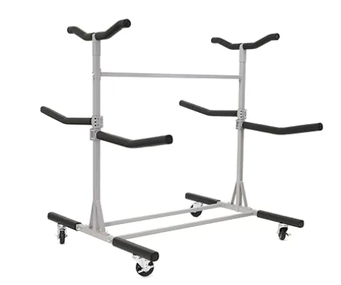 SPAREHAND Freestanding Portable 5-Kayak or SUP Storage Rack with Caster Wheels Harbor Grey