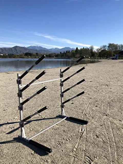 SPAREHAND Freestanding Rack Storage for 4 SUPs or Surfboards Pebble Silver