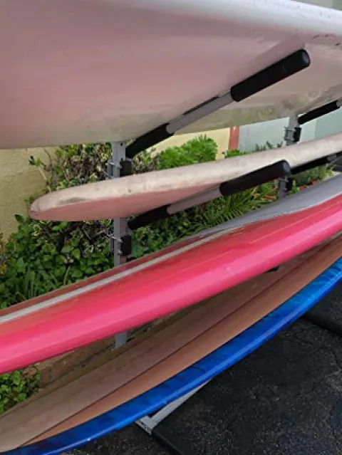 SPAREHAND Freestanding Rack Storage for 4 SUPs or Surfboards Pebble Silver