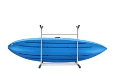 SPAREHAND Freestanding Triple Storage Rack for 3 Kayaks or SUPs Gray