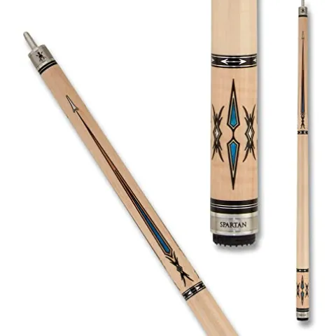 Spartan Billiards Pool Cue Stick Maple Blue Accents Multi