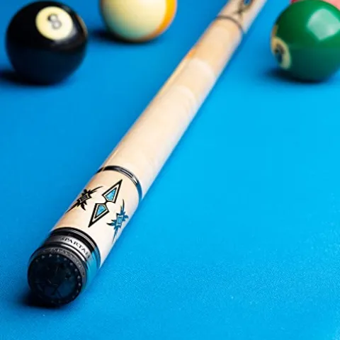 Spartan Billiards Pool Cue Stick Maple Blue Accents Multi