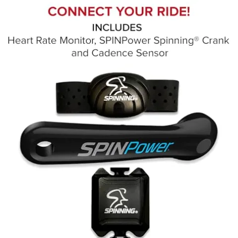 Spinning A3 Chain-Drive Spin Bike with Tablet Mount, Cadence Sensor & Heart Rate Monitor