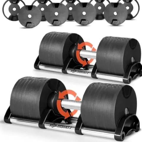 SQUATZ Adjustable Dumbbell Set Black