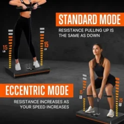 SQUATZ Pluto Home Smart Gym – 100lbs Resistance – All-in-One Digital Machine Black