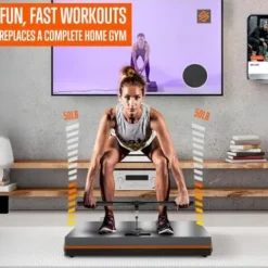 SQUATZ Pluto Home Smart Gym – 100lbs Resistance – All-in-One Digital Machine Black