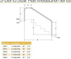 S.R. Smith 3-Bend Sealed Steel Rail for Pools Pewter Gray