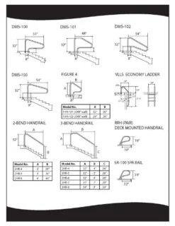S.R. Smith Stainless Steel Braced Swimming Pool Handrail