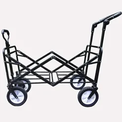 5sssallefaa Folding Trolley Cart Garden Wagon with 4 Wheels