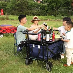 5sssallefaa Folding Utility Wagon Offroad Garden Transport Cart 85kg/187lbs