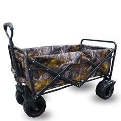 5sssallefaa Heavy Duty 4-Wheel Pull Along Beach Wagon Foldable Garden Cart