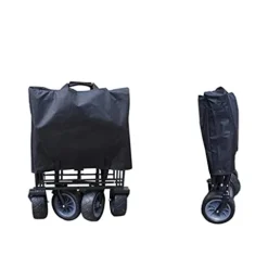 5sssallefaa Heavy Duty 4-Wheel Pull Along Beach Wagon Foldable Garden Cart