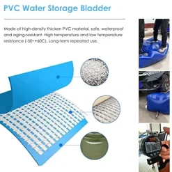 5sssallefaa Portable Soft Water Storage Bladder Cube 1800L Emergency Water Tank One Color