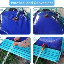 5sssallefaa Portable Water Storage Bag Soft Water Bladder Cube 1800L One Color