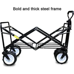 5sssallefaa Pull Along Utility Cart Folding Camping Wagon Blue