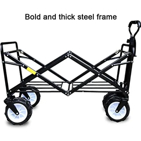 5sssallefaa Pull Along Utility Cart Folding Camping Wagon Blue