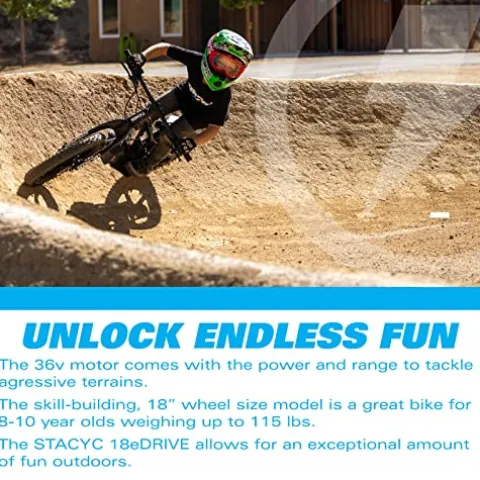 STACYC Brushless 18eDRIVE Electric Balance Bike for Kids Orange