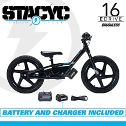 STACYC Brushless 16eDRIVE Electric Balance Bike Black