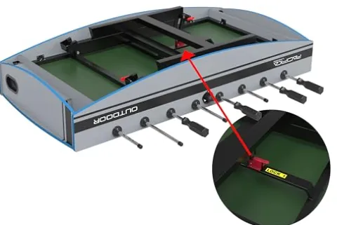 STAG Iconic Pacifica Outdoor Foosball Table Gray/Blue/Black