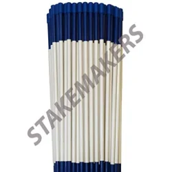 Stakemakers Driveway Marker Snow Stakes Reflective Tape Fiberglass 5/16″ x 48″ Blue 1000 Pack