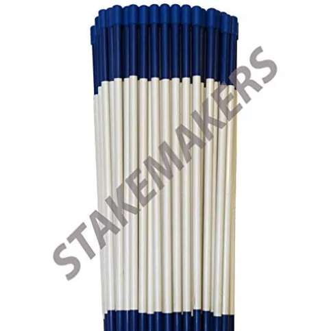 Stakemakers Driveway Marker Snow Stakes Reflective Tape Fiberglass 5/16″ x 48″ Blue 1000 Pack
