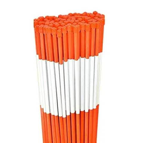 StakeMakers Solid Fiberglass Driveway Markers 1/4 Inch Orange Bundle of 1000 Pack