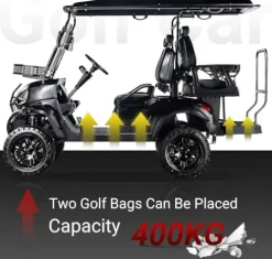 StandbyMe Electric Golf Cart 5000-Watt Motor 4-Seat 48V Battery Golf Utility Buggy Black