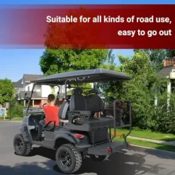 StandbyMe Electric Golf Cart 5000-Watt Motor 4-Seat 48V Battery Golf Utility Buggy Black