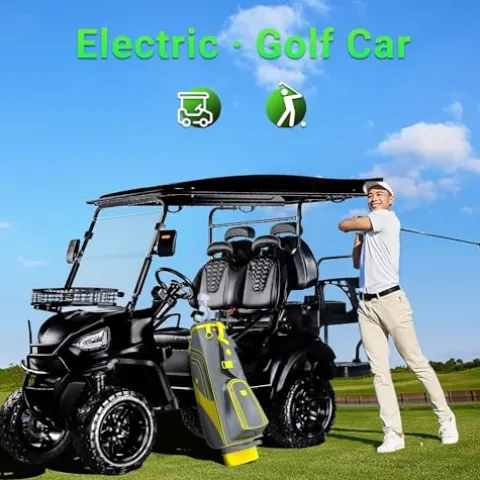 StandbyMe Golf Cart Electric 48V 5000W AC Motor 18 Inch Off Road Tires Black