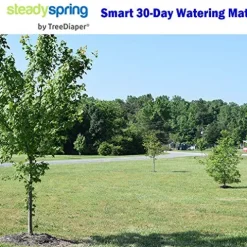 SteadySpring 24″ Smart Tree Watering Mat Auto Refills Rain Slow Release Technology