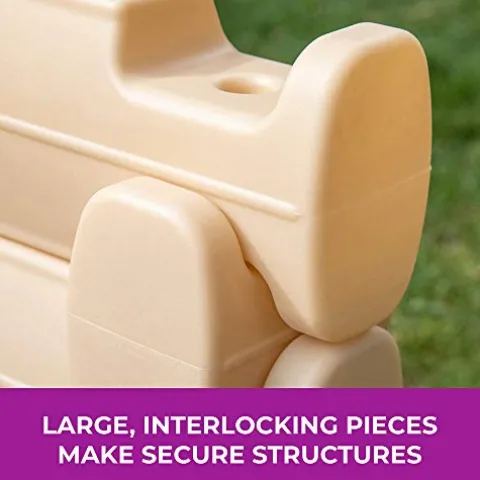 Step2 Big Builders Playhouse Building Set 132-Piece Kids Playset Brown