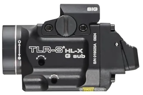 Streamlight TLR-8 HL-X G 1000-Lumen Tactical Flashlight with Green Laser for Sig Sauer P365/XL Rail Black