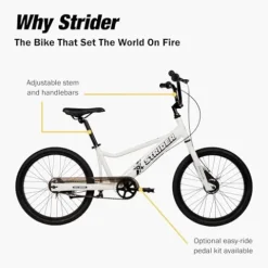 Strider 20x Learn-to-Ride Balance Bike White