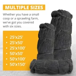 Stromberg’s 1″ Knotted Heavy Duty Game Bird Netting Black