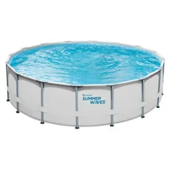 Summer Waves 16′ Elite Frame Above-Ground Pool White