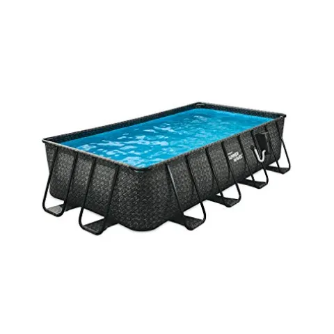 Summer Waves 16-Foot Rectangular Swimming Pool Gray