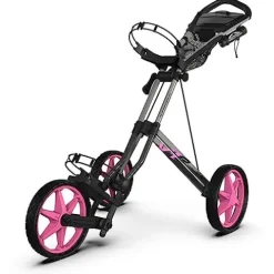 Sun Mountain Golf Speed Cart V1R 3 Wheel Push Cart Gunmetal Pink