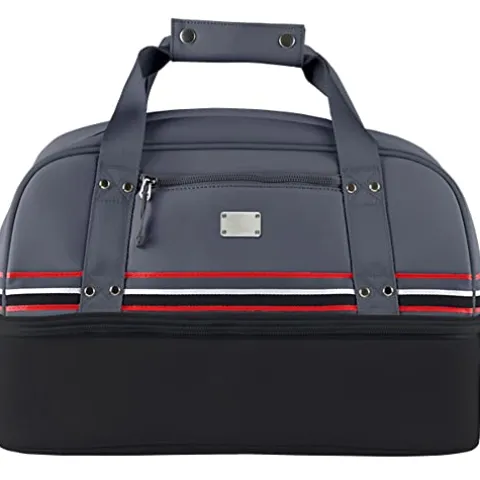 Sun Mountain Mid-Stripe Boston Bag Black/Gunmetal/Red