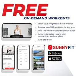 Sunny Health & Fitness Astra Elite Advanced Brushless Technology Treadmill Black