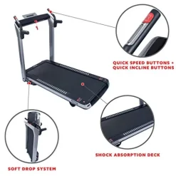 Sunny Health & Fitness ASUNA SpaceFlex Electric Running Treadmill Silver