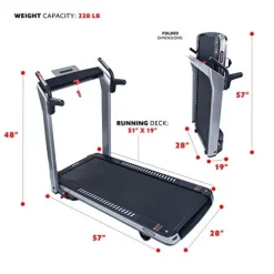 Sunny Health & Fitness ASUNA SpaceFlex Electric Running Treadmill Silver