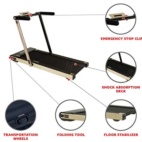 Sunny Health & Fitness ASUNA Space Saving Treadmill Black