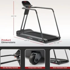 Sunny Health & Fitness Endurance Cardio Treadmill Black