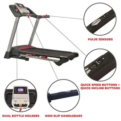 Sunny Health & Fitness Folding Treadmill Gray