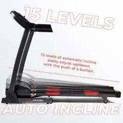 Sunny Health & Fitness Folding Incline Treadmill Black