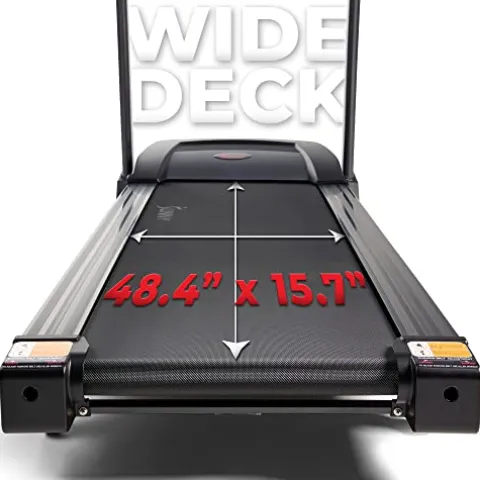 Sunny Health & Fitness Folding Incline Treadmill Black