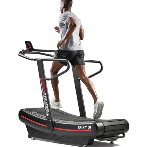 Sunny Health & Fitness Manual Treadmill Black